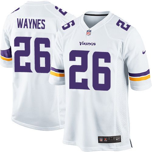 Men Minnesota Vikings 26 Trae Waynes Nike White Player Game NFL Jersey